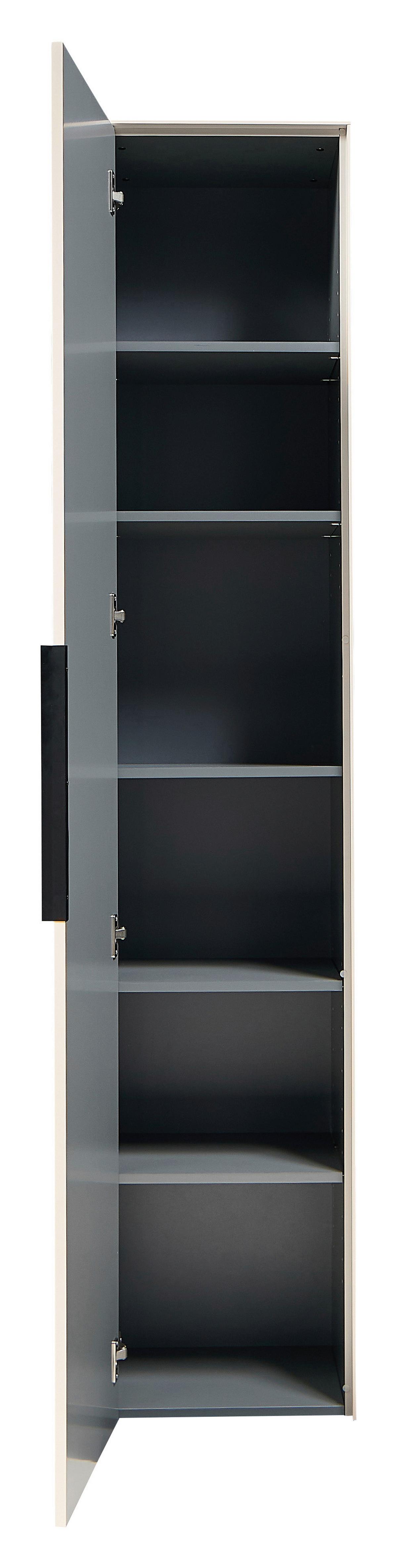 Hochschrank Vaduz Kaschmir, B: 38cm - Kaschmir/Schwarz, Trend, Holzwerkstoff (38/192/30cm)
