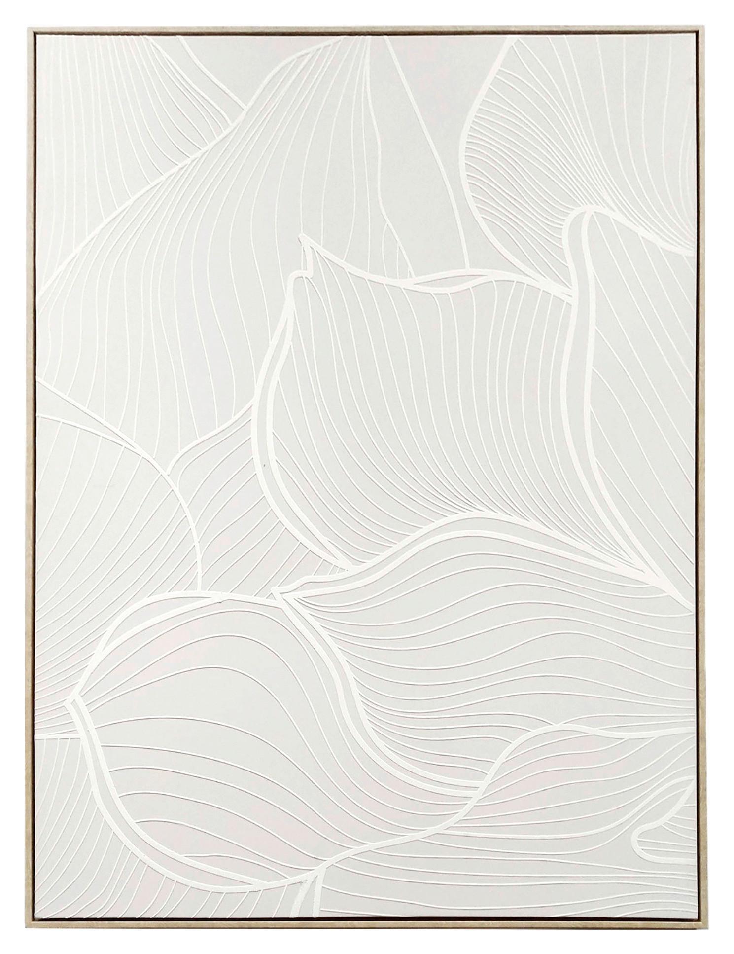 Obraz na plátně Denise, 100/140cm - bílá/přírodní barvy, kompozitní dřevo/textil (100/140cm) - Premium Living