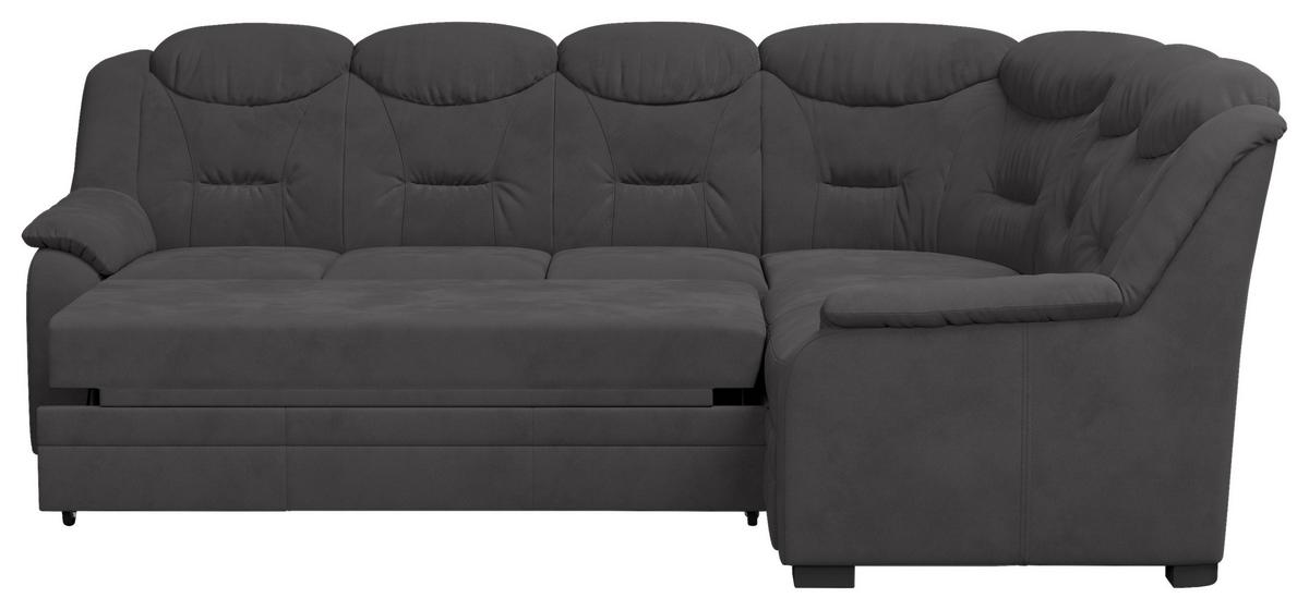 Ecksofa Marcus - Anthrazit/Schwarz, Basics, Textil (263/211cm) - MID.YOU