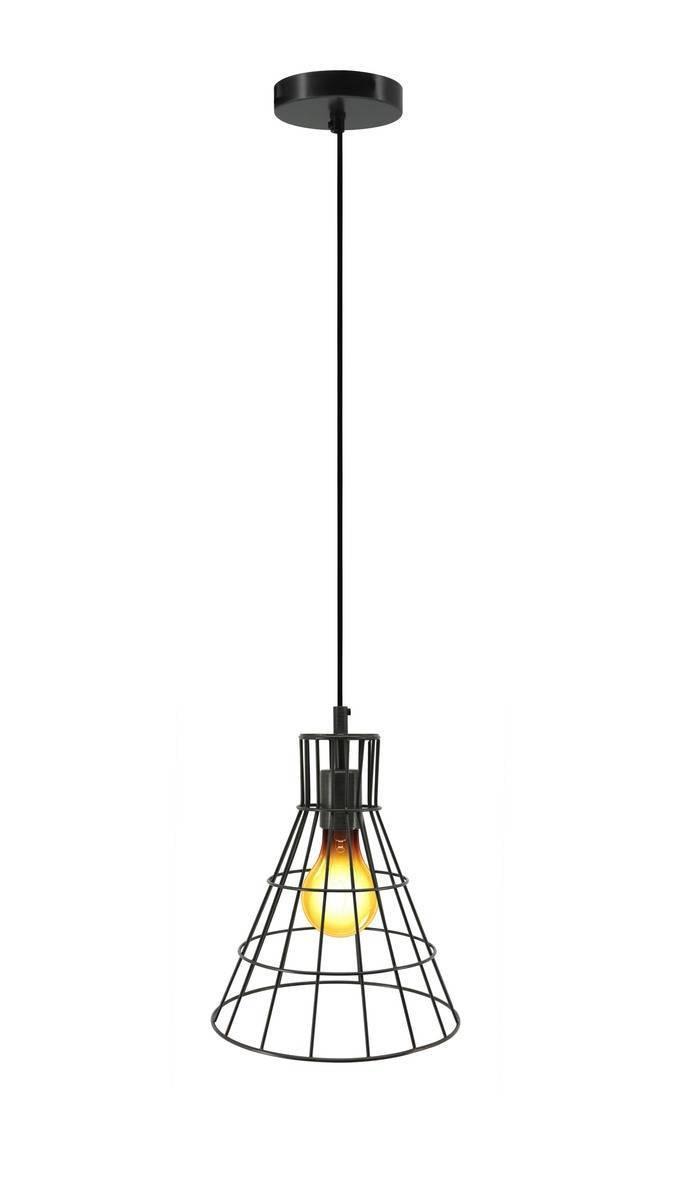 Hängeleuchte Bellatrix H: 31 cm 1-Flammig - Schwarz, Trend, Metall (26/26/31cm) - Kayoom