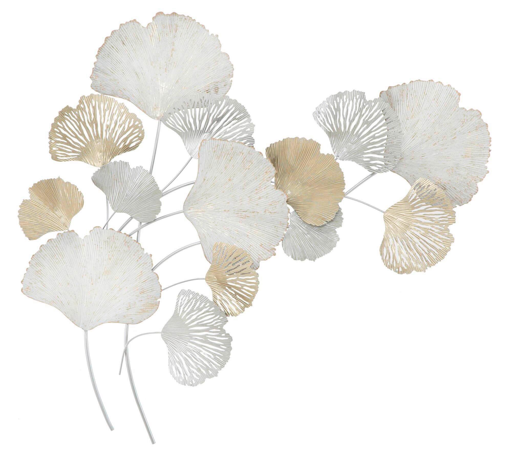 Wanddeko Silvy Goldfarben, Weiß B: 85,5 cm - Goldfarben/Weiß, Basics, Metall (85.5/113/10cm)