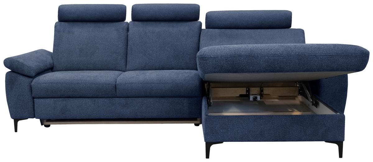 SEDACÍ SESTAVA BADEN - modrá/černá, Design, kov/textil (291/168cm)