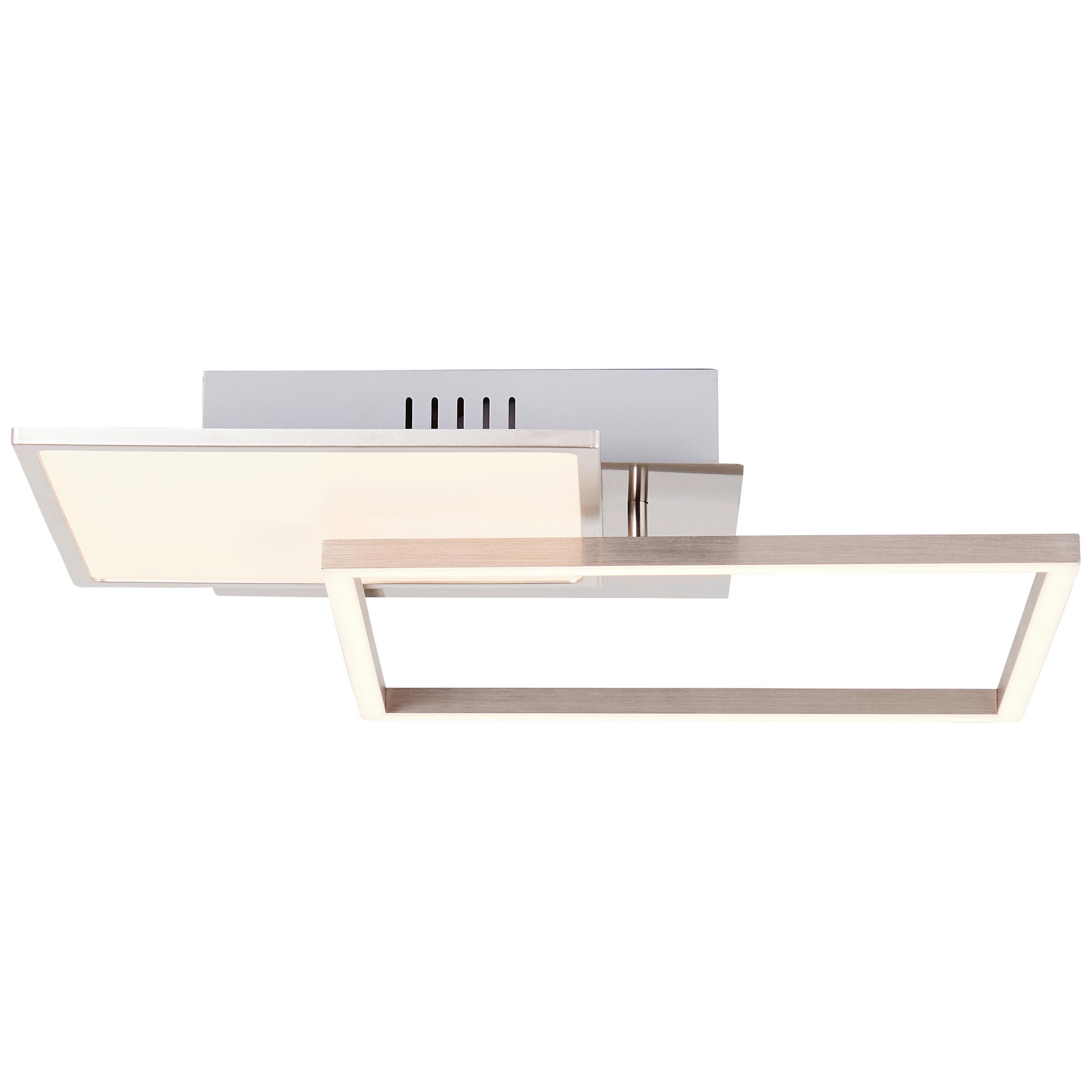 LED-Deckenleuchte Zelia L: 40 cm Mit 3 Helligkeitsstufen - Nickelfarben, Design, Kunststoff/Metall (6,4/40/40cm) - Brilliant