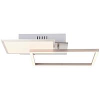 Led-deckenleuchte Zelia L: 40 Cm Mit 3 Helligkeitsstufen - Nickelfarben, Design, Kunststoff/Metall (6,4/40/40cm) - Brilliant