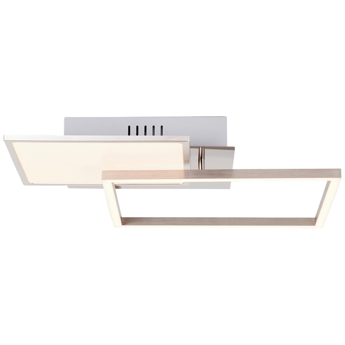 Led-deckenleuchte Zelia L: 40 Cm Mit 3 Helligkeitsstufen - Nickelfarben, Design, Kunststoff/Metall (6,4/40/40cm) - Brilliant