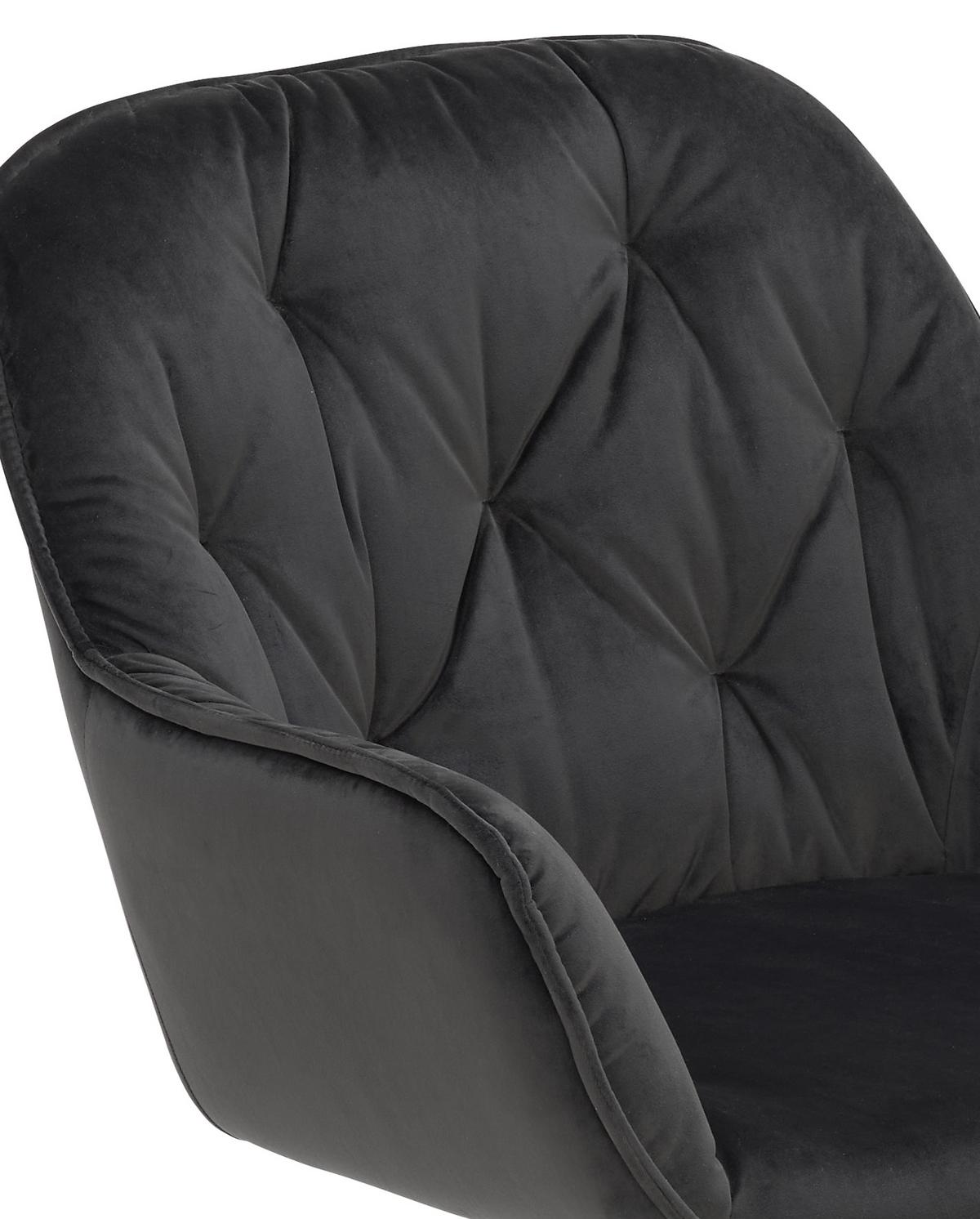 Négylábú Szék Silvi - fekete, Modern, textil/fém (63/85/65cm)
