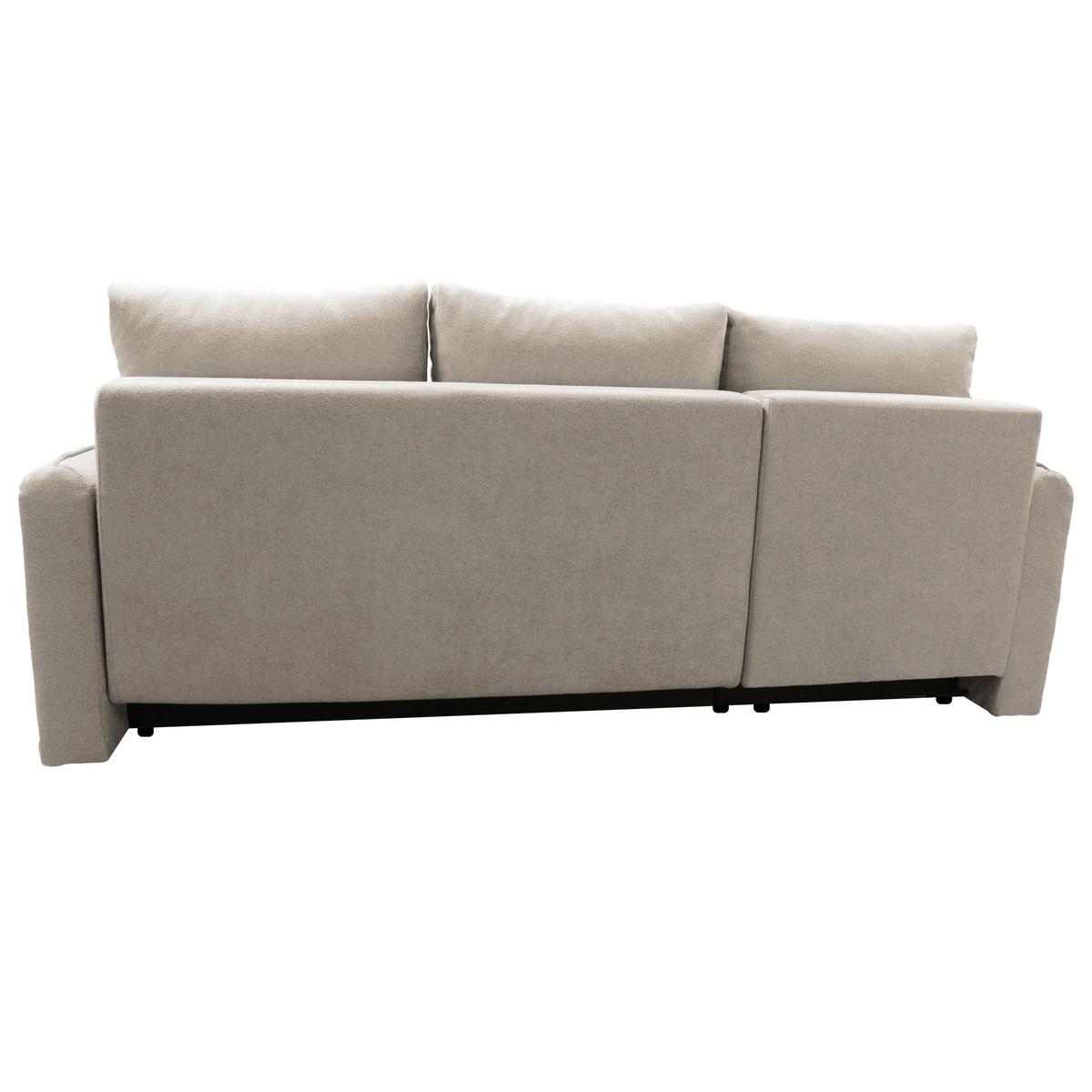 Ecksofa Fancy Taupe 143x209 cm - Taupe/Schwarz, Design, Textil (143/209cm) - MID.YOU