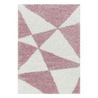 Hochflor Teppich Rosa Naturfaser Tango 280x370 Cm - Rosa, Design, Textil (280/370cm)