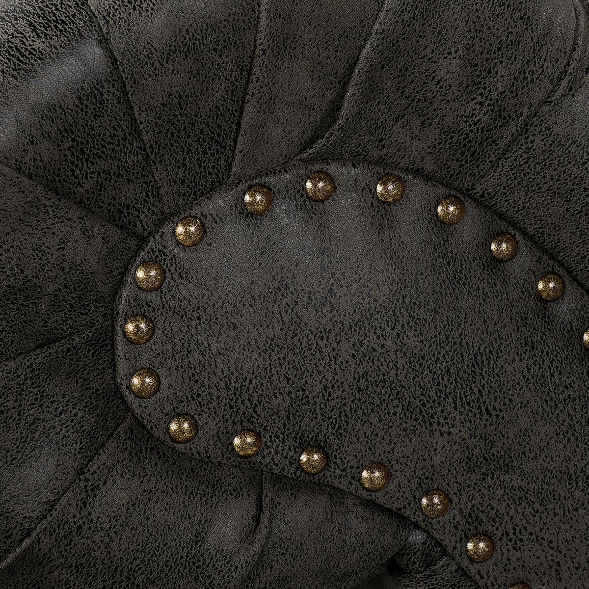 Récamiere Pako Anthrazit B: 185cm - Anthrazit/Braun, Design, Textil (185/93/75cm) - Livetastic