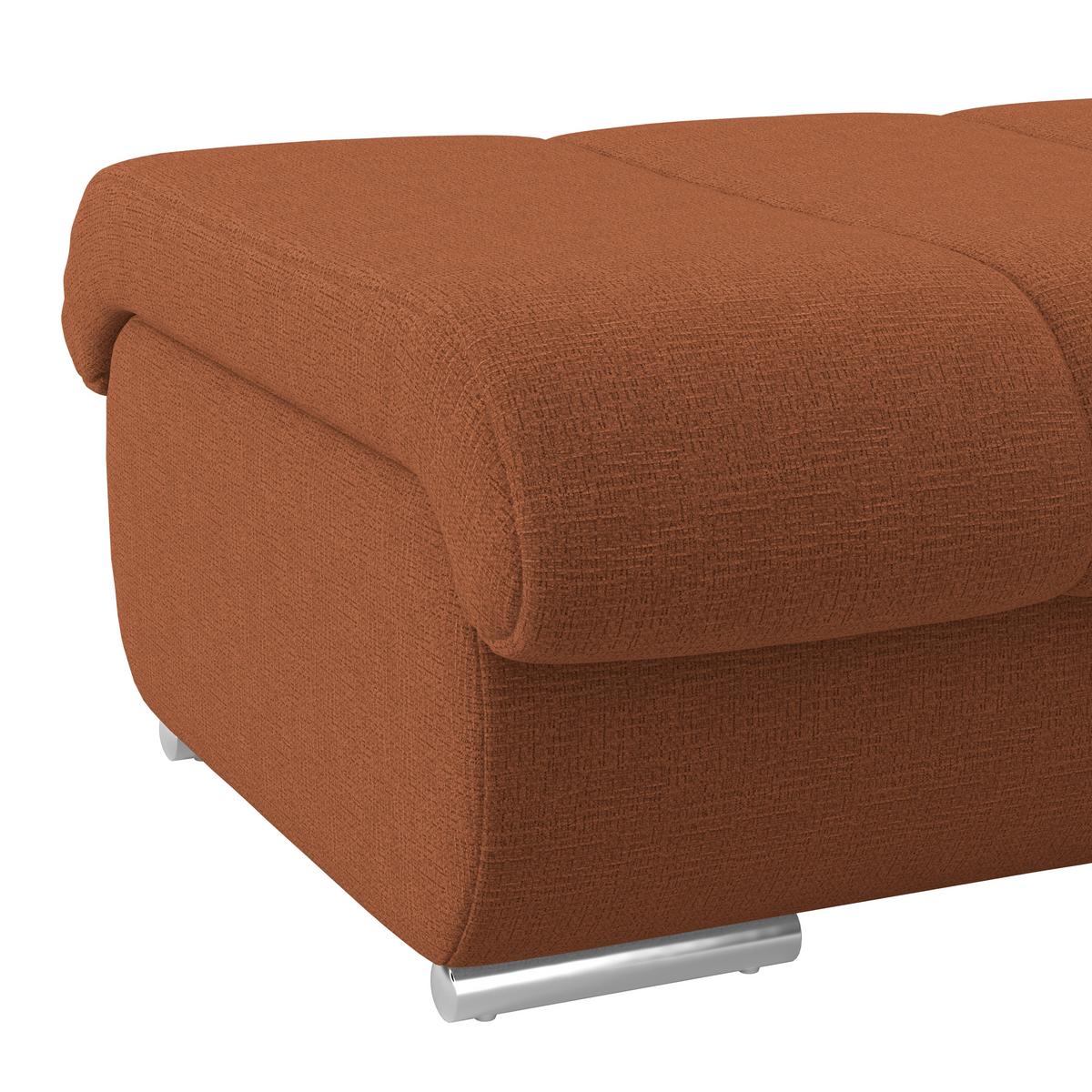 Hocker Multi terracotta, B: 100cm - Chromfarben/Terracotta, MODERN, Textil (100/43/80cm) - Luca Bessoni