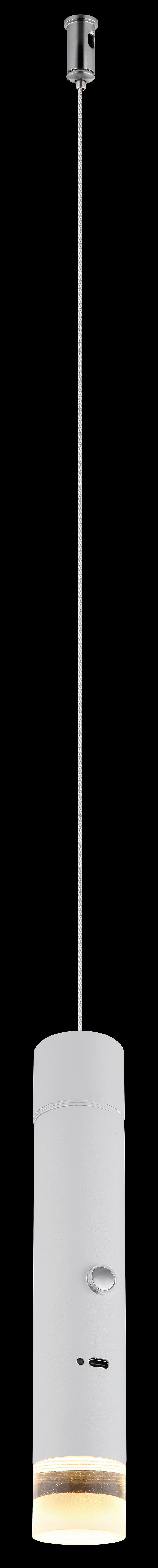 AKKU-LED-HÄNGELEUCHTE PELO - bílá/čiré, Design, kov/plast (38/120cm) - Globo