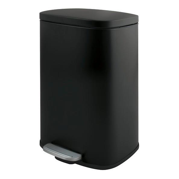 Treteimer Akira 30l Schwarz Metall Lbh: 34,3x23,5x62,9 - Schwarz, Basics, Kunststoff/Metall (34,3/23,5/62,9cm) - Spirella