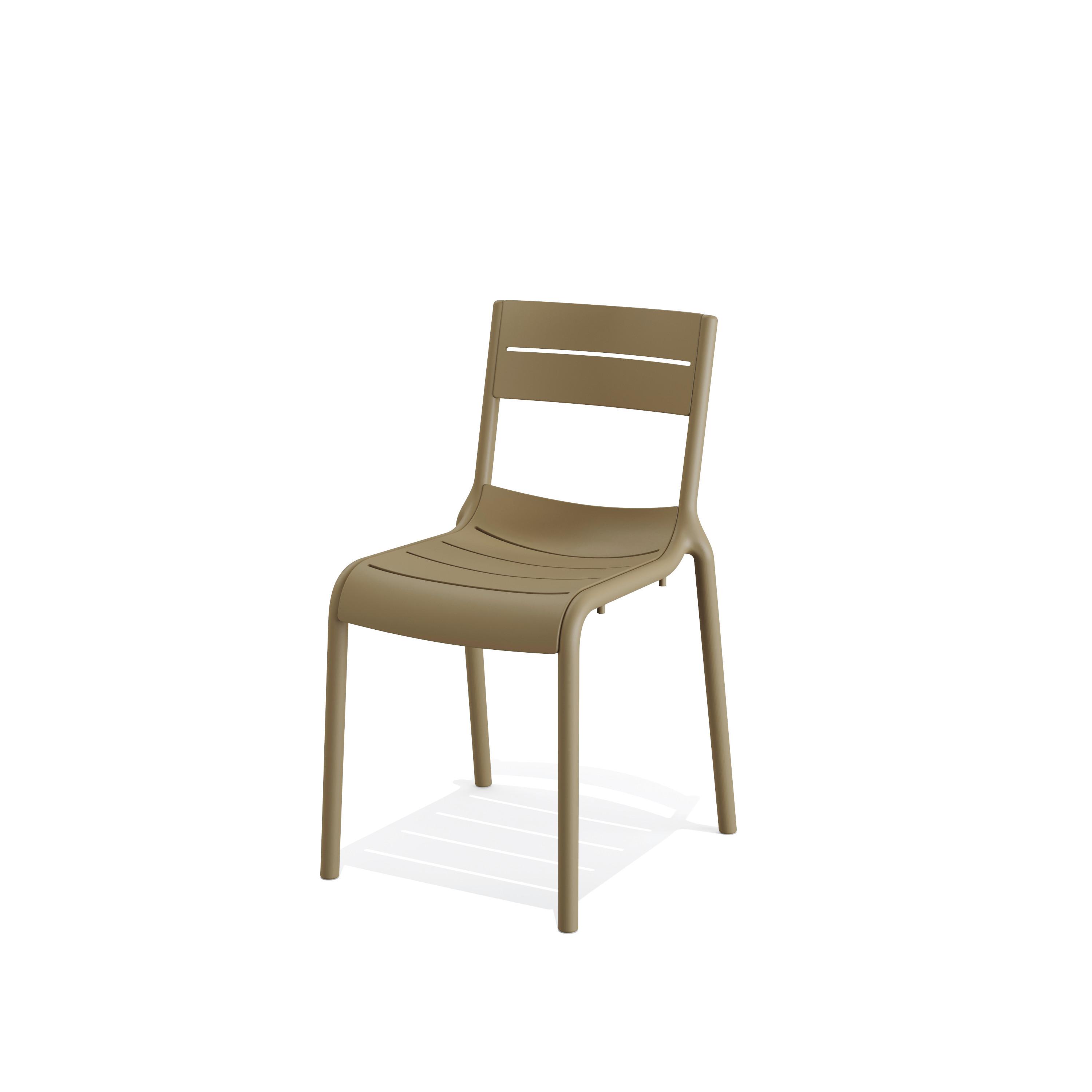 Gartenstuhl-Set 4x Calor  Stuhl Sand - Sandfarben, Basics, Kunststoff (49/82/55cm) - Gardenson