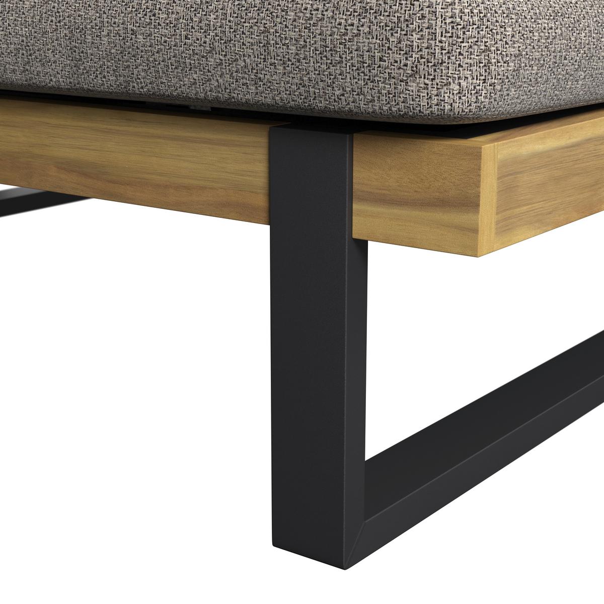 ZÁHRADNÉ LEŽADLO ELENYI - sivá, Modern, kov/drevo (200cm) - Bessagi Garden