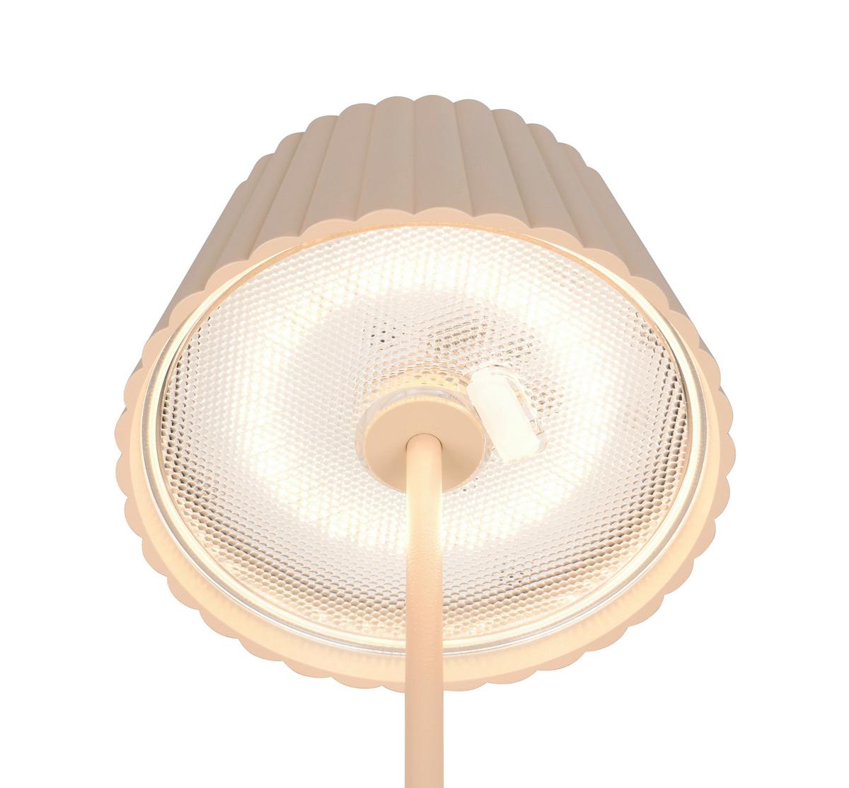 LED-Stehleuchte Suarez Sandfarben D: 13,5 cm - Sandfarben, Design, Metall (13,5/123cm)
