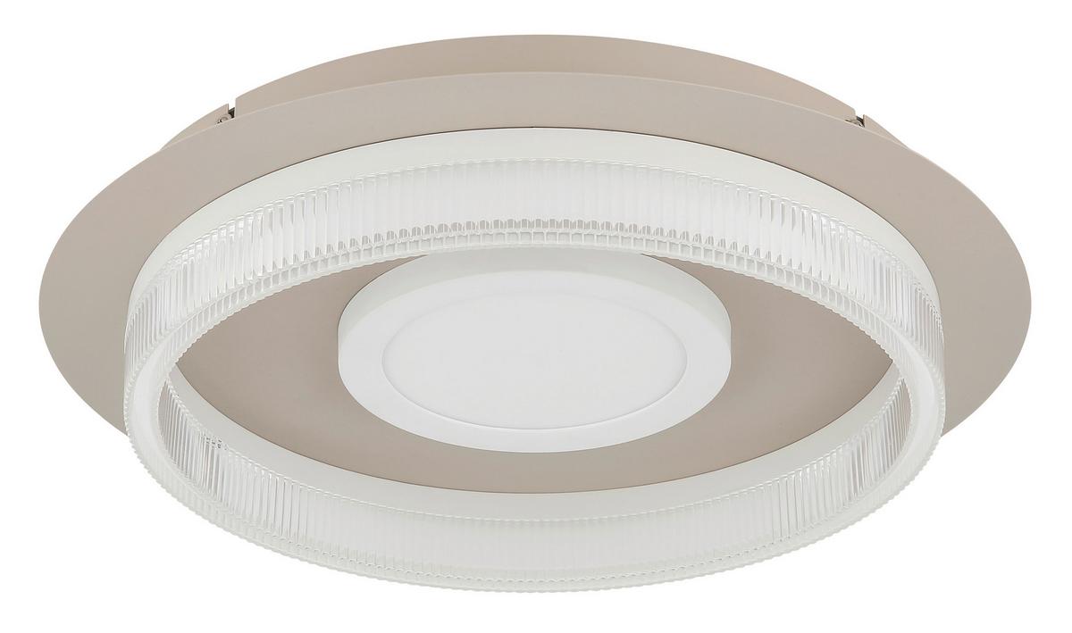 Led Mennyezeti Lámpa Charlen - áttetsző/homokszínű, Basics, műanyag/fém (40/8,5cm) - Luca Bessoni