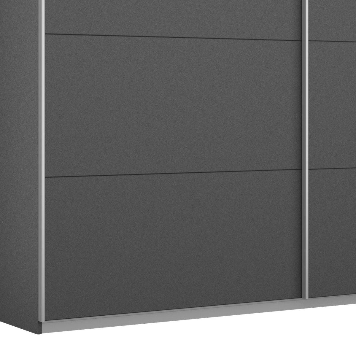 Schwebetürenschrank 226cm Belluno, Grau Metallic - Grau, MODERN, Holzwerkstoff (226/230/62cm) - Rauch Möbel