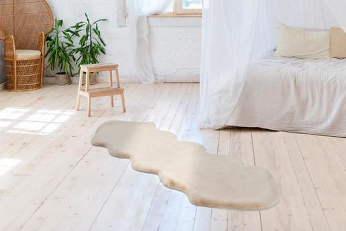 Kunstfell Rabbit Creme 60x180 cm Textil - Creme, Trend, Textil (60/180cm) - Kayoom