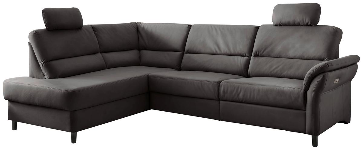 Ecksofa Cavoli Anthrazit S: 190x266 cm - Anthrazit/Schwarz, MODERN, Textil (190/266cm) - Livetastic