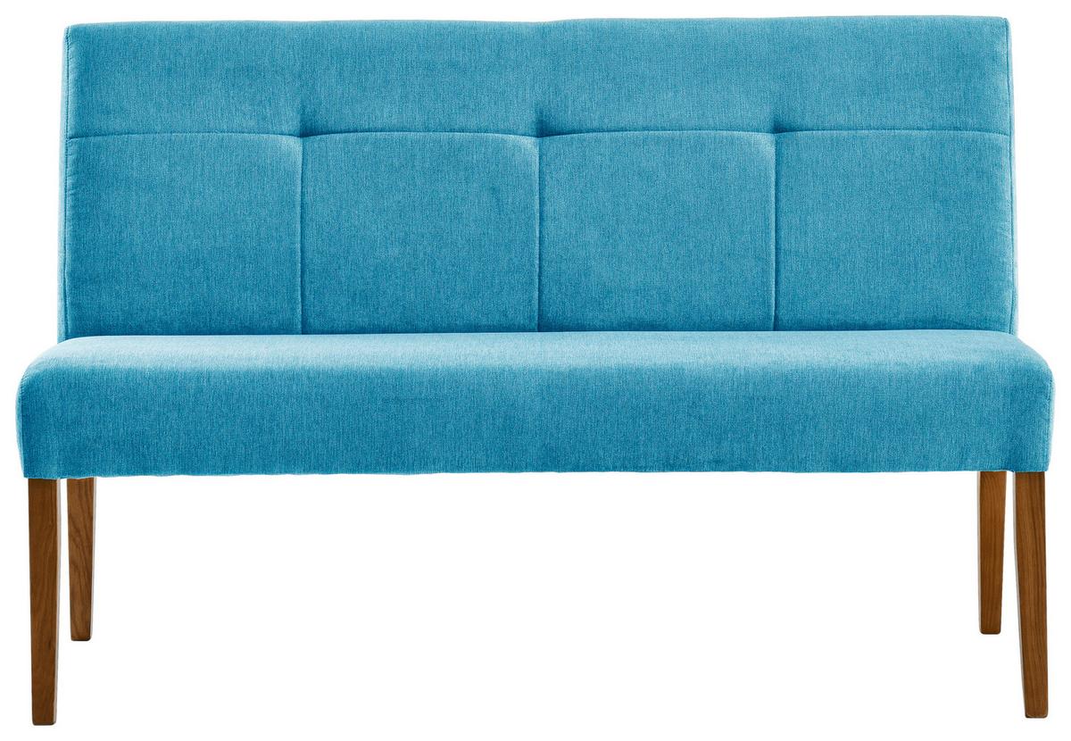 Sitzbank Damla Türkis/Eichefarben B: 140 cm - Türkis/Eichefarben, KONVENTIONELL, Holz/Textil (140/91,5/63cm) - Cantus
