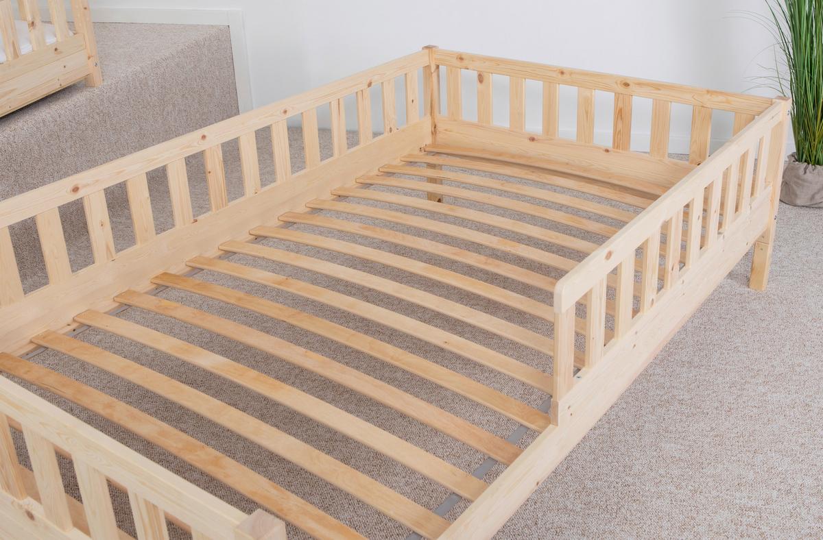 Ausziehbett Kiefer +lattenrost 120x200 cm Duo Naturfarben - Naturfarben, MODERN, Holz/Textil (120/200cm) - MID.YOU