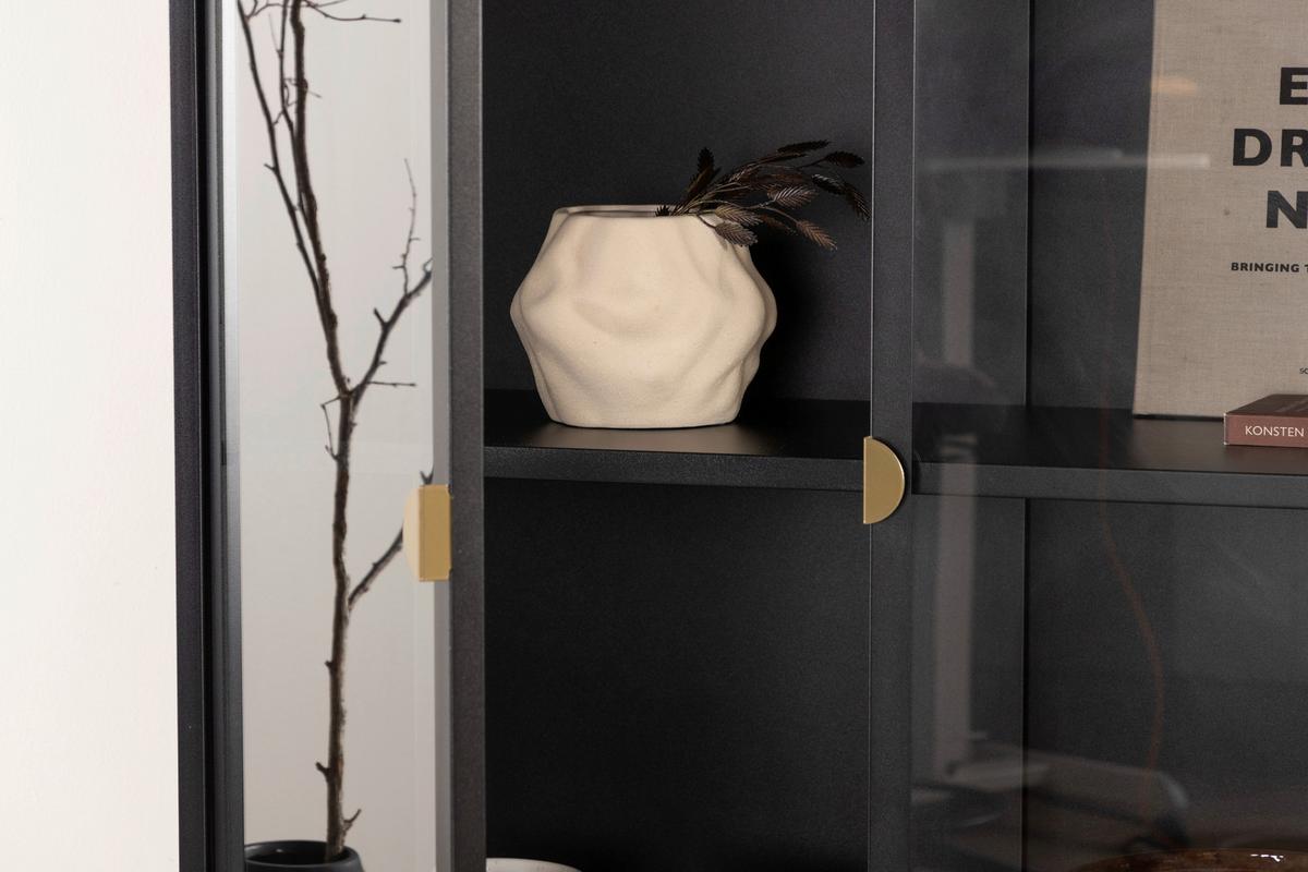 Sideboard Piring Schwarz B: 90 Cm - Schwarz, Design, Metall (90/190/40cm) - Livetastic