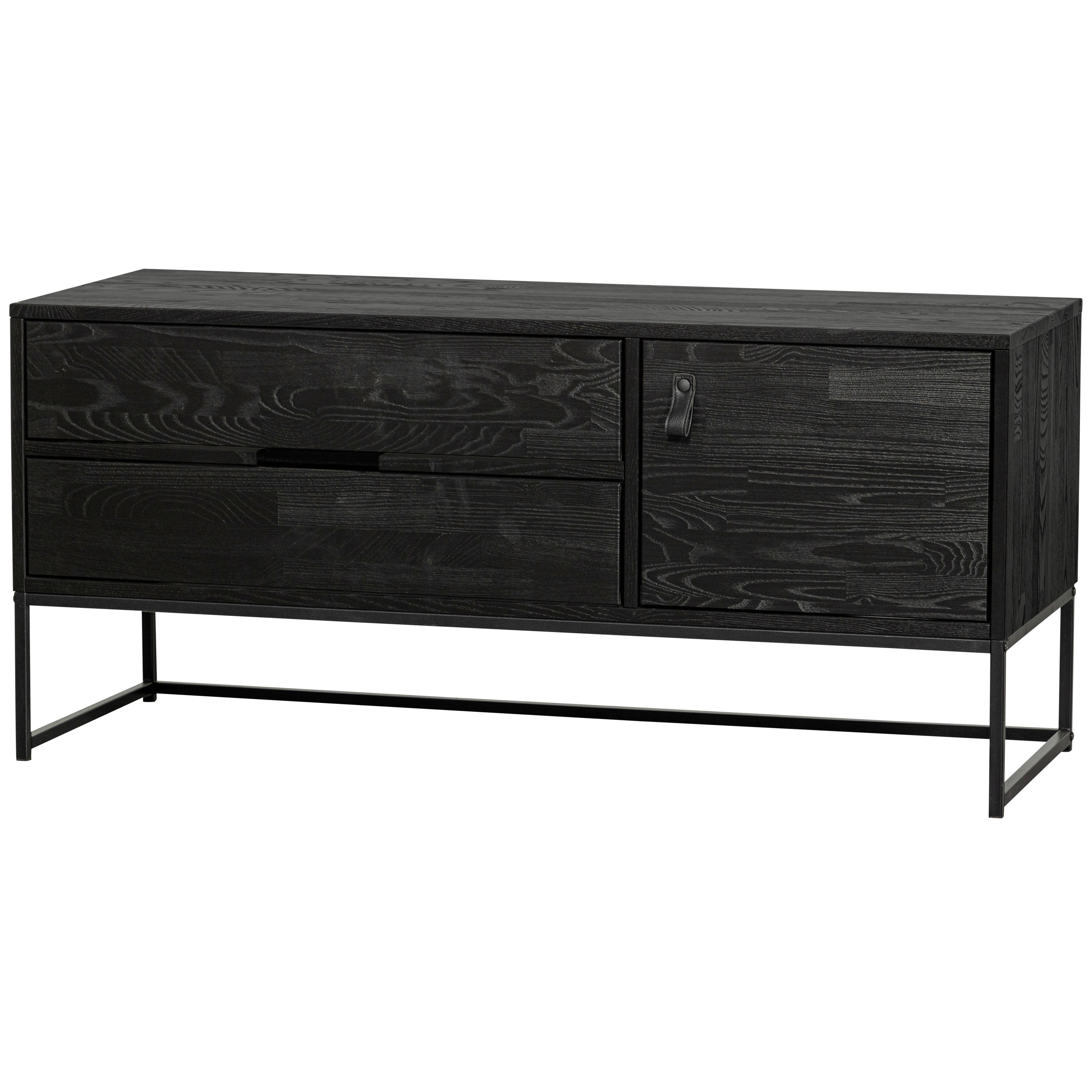 Lowboard Silas Schwarz B: 120cm - Schwarz, Design, Holz (120/55/44cm) - Livetastic