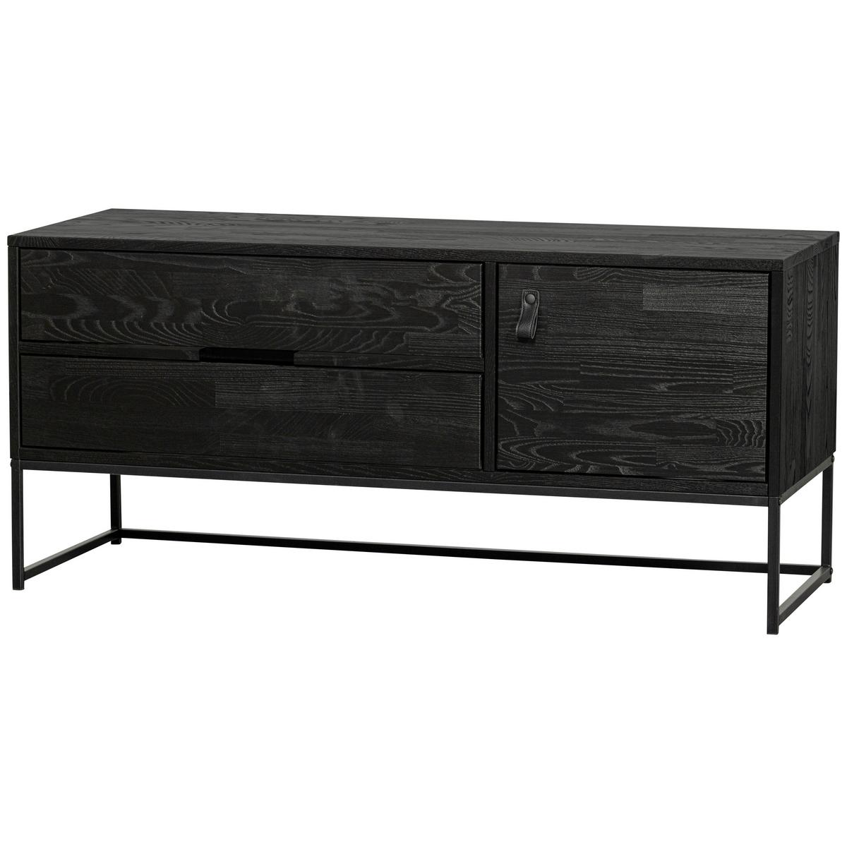 Lowboard Silas Schwarz B: 120cm - Schwarz, Design, Holz (120/55/44cm) - Livetastic