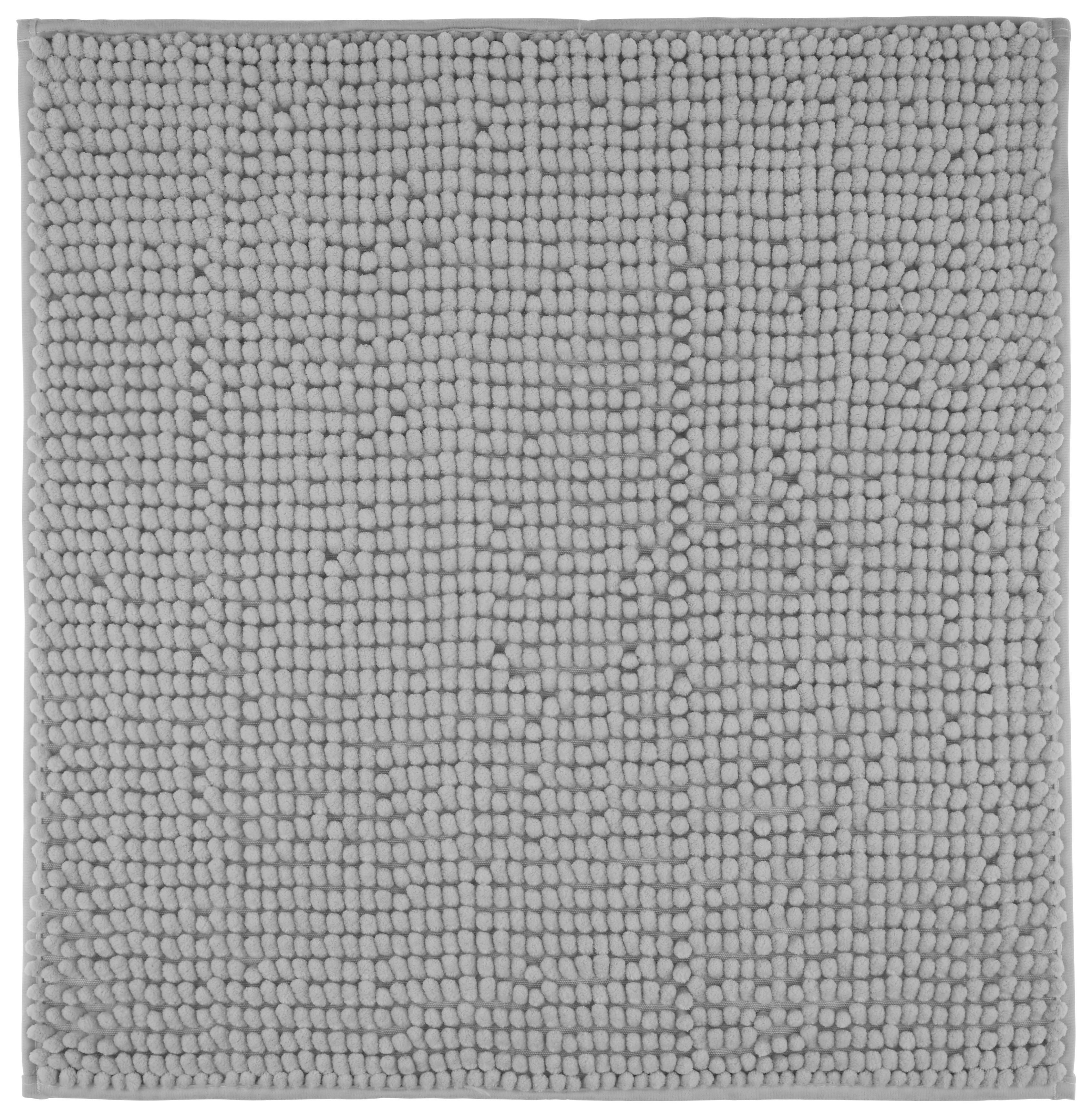 KOUPELNOVÁ PŘEDLOŽKA Nelly, 50/50cm, stříbrná - barvy stříbra, textil (50/50cm) - Modern Living