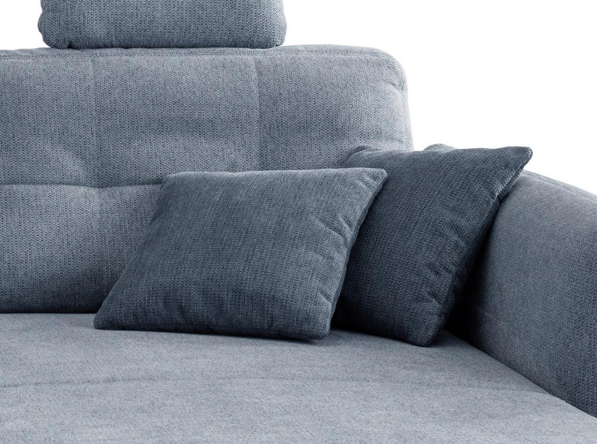 Ecksofa Brizzini Hellblau S: 250-280/176 Cm - Blau/Silberfarben, MODERN, Holz/Textil (250-280/176cm) - Livetastic