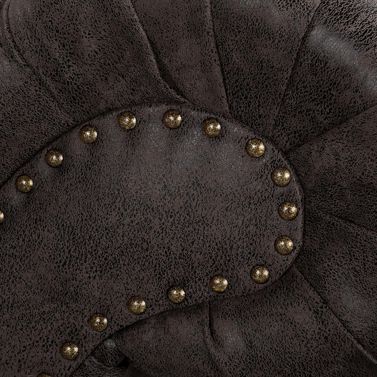 Récamiere Pako Schwarz B: 185cm - Schwarz/Braun, Design, Textil (185/93/75cm) - Livetastic