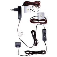 OSVĚTLENÍ POLIC - SADA LED CLIPS - antracitová, Moderní, plast - Mömax