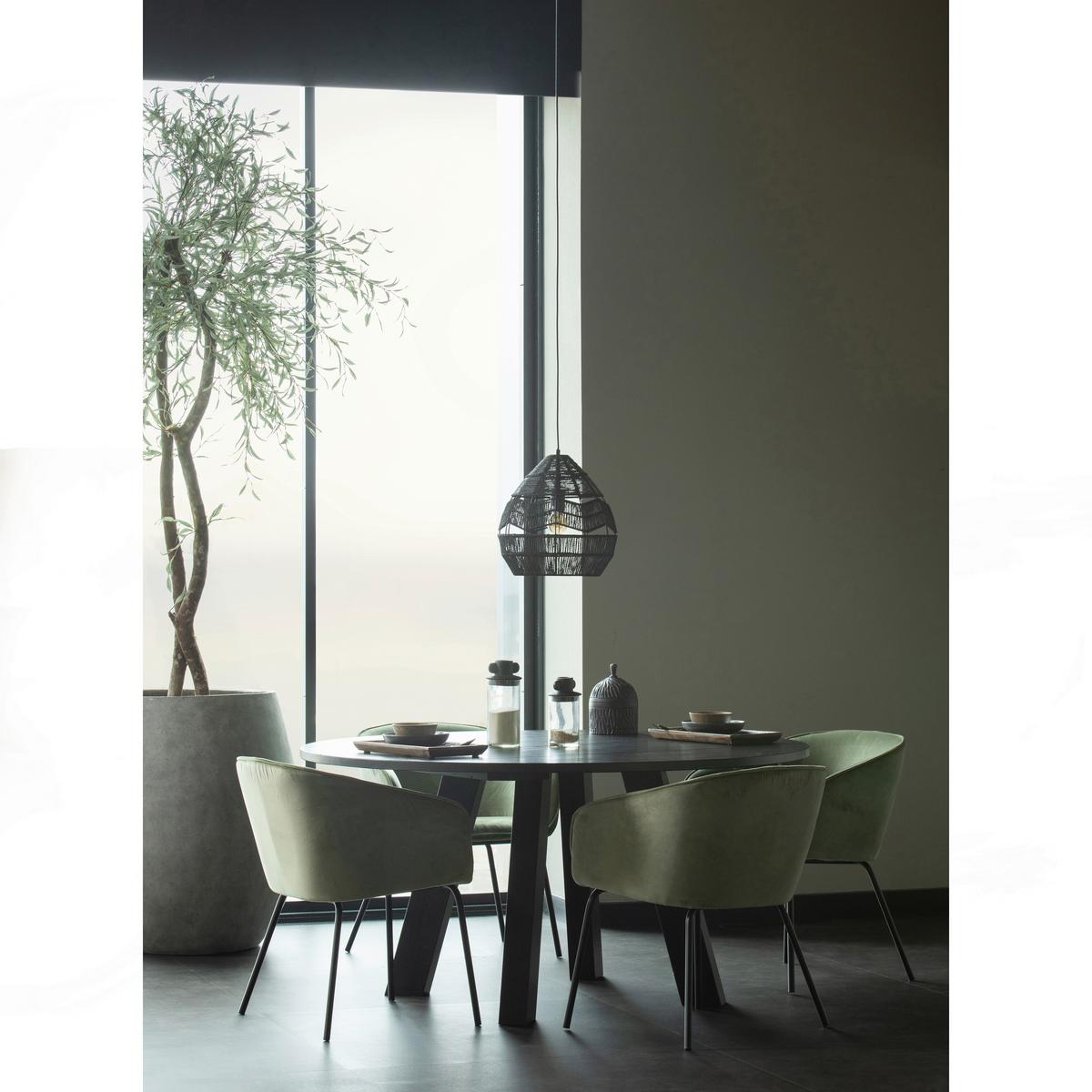 ESSTISCH Rhonda Schwarz L: 150cm - Schwarz, MODERN, Holz (150/150/75cm) - Livetastic