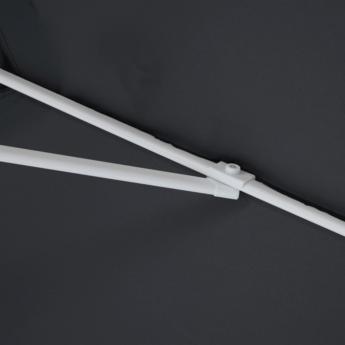 Ampelschirm Grau/Weiß DM: 300 H: 250 - Weiß/Grau, MODERN, Textil/Metall (300/250cm)