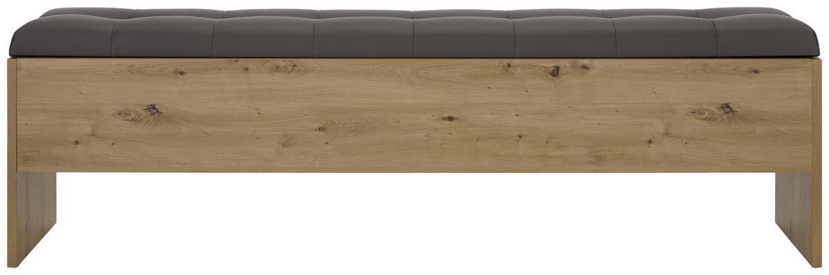 Lavica k posteli CHANTON dub Artisan/tmavosivá - farba duba/tmavosivá, Modern, kov/kompozitné drevo (185/56/36,8cm) - Mömax