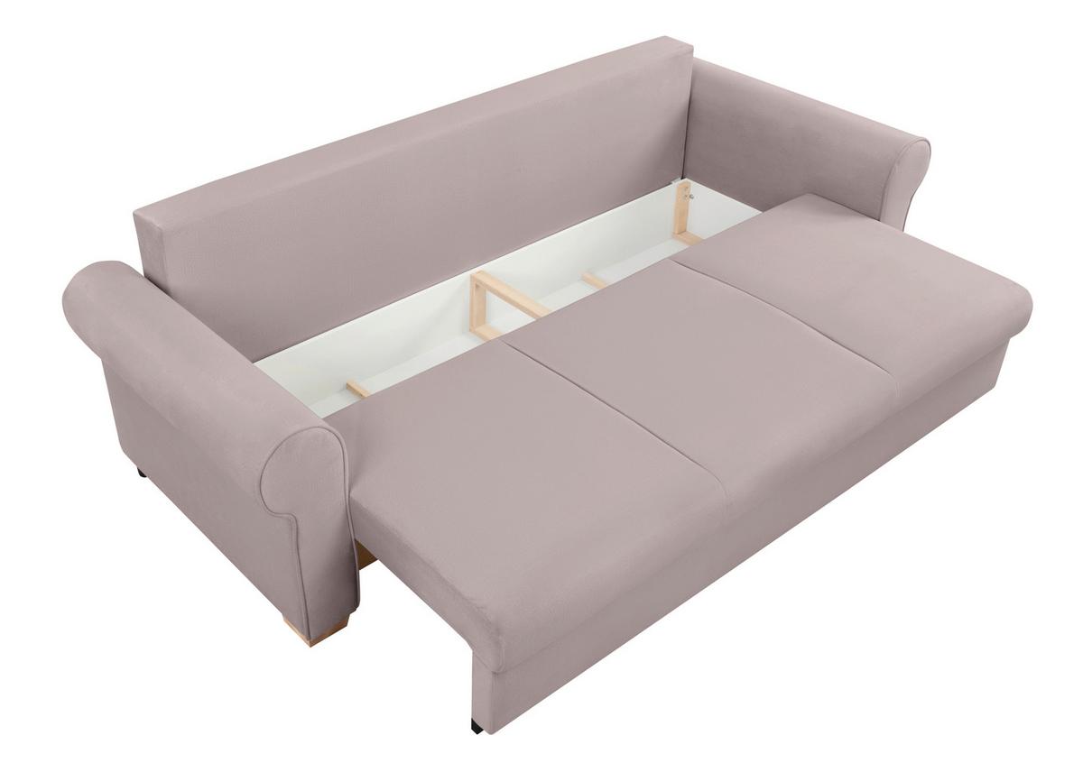 Schlafsofa Arles, Taupe 3 B: 240 Cm - Taupe/Buchefarben, Design, Textil (240/94/98cm) - MID.YOU