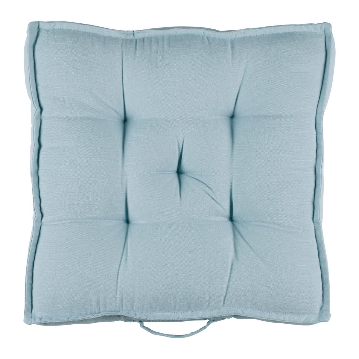 Sitzkissen Lianna - Blau, MODERN, Textil (40/40/7,5cm) - Luca Bessoni