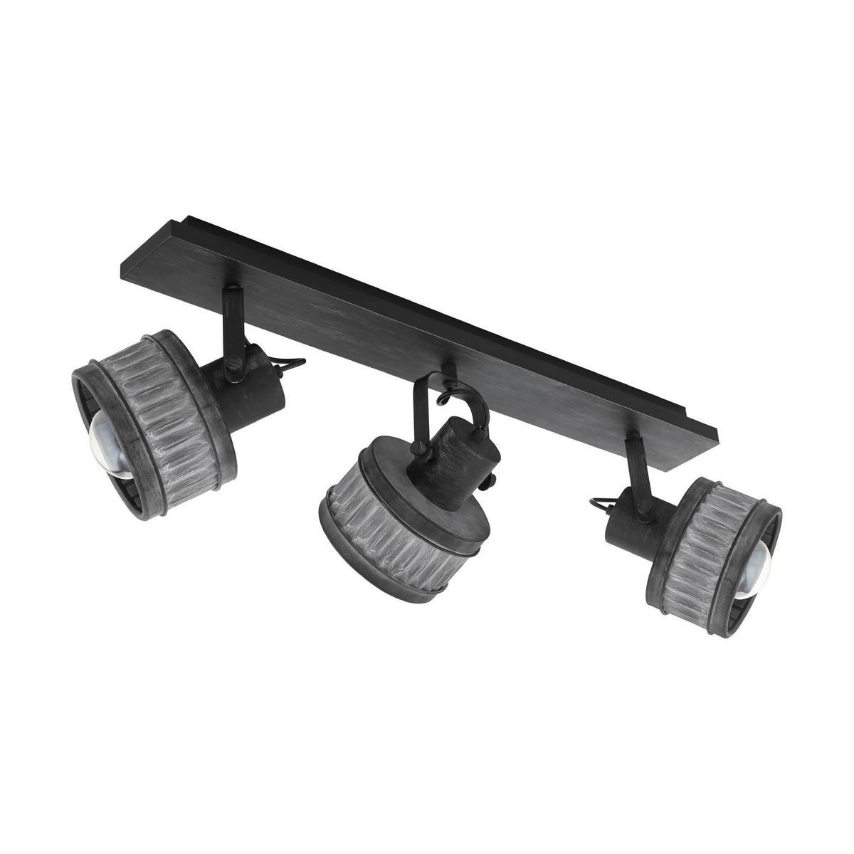 Deckenleuchte 43446* Turrock - Schwarz/Grau, Design, Metall (75/16/30cm) - Eglo