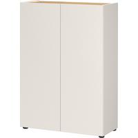 Schuhschrank Alviano Weiß/Eiche Dekor B: 74cm - Kaschmir/Eichefarben, Design, Holzwerkstoff (74/105/33cm) - Germania