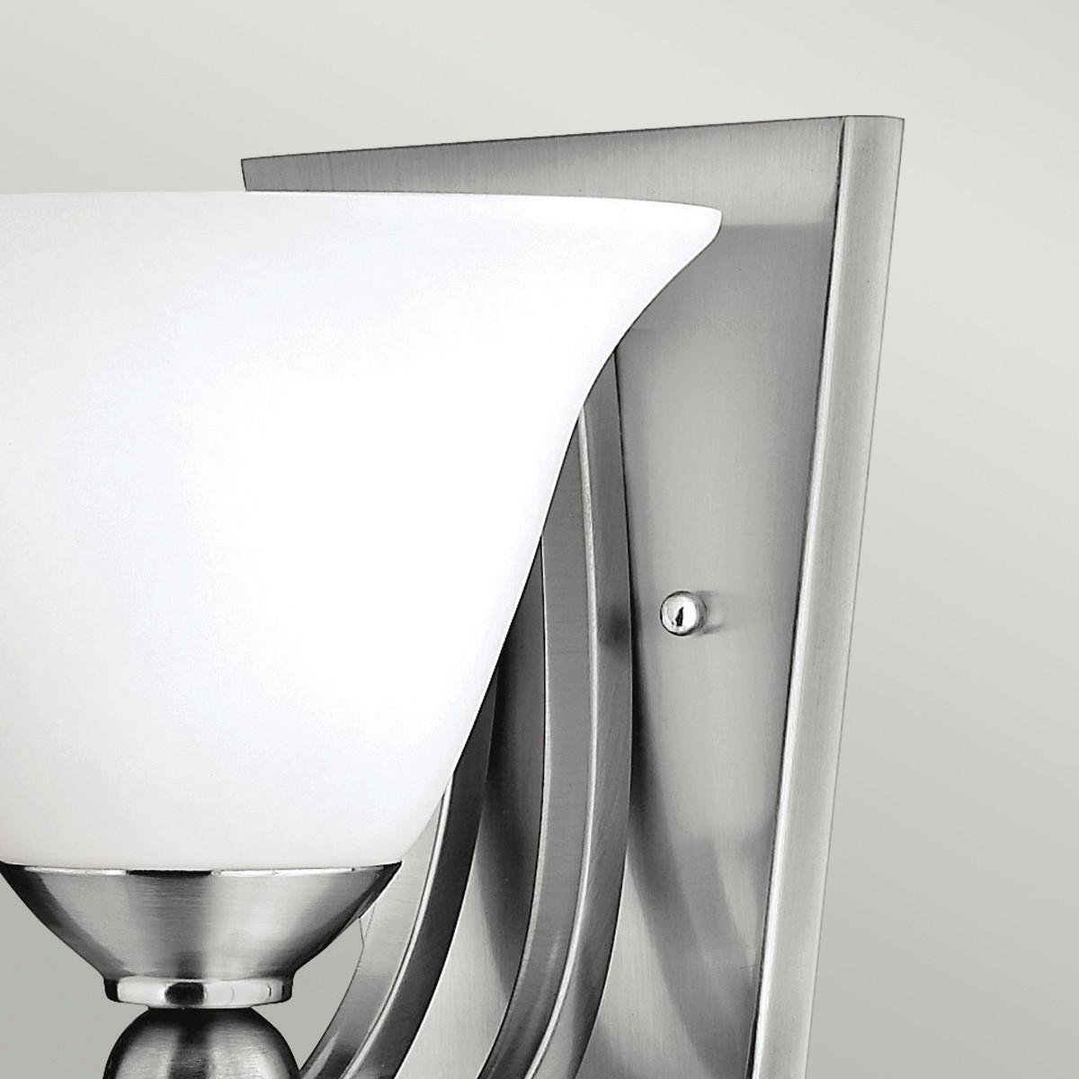 Wandleuchte Hk-Bolla1 - Nickelfarben, Basics, Glas/Metall (19.7/21.6/22.2cm) - Elstead Lighting