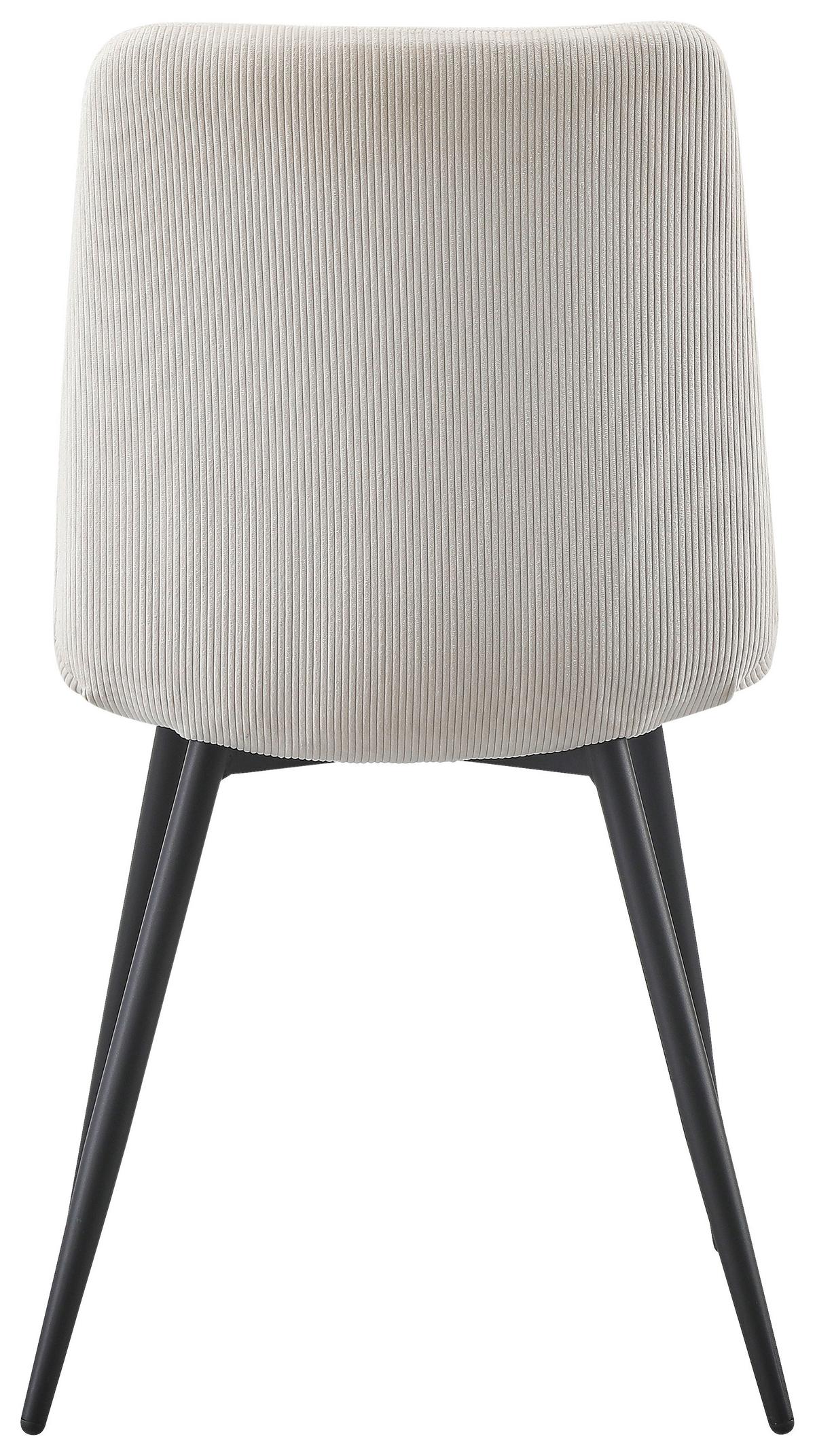 ŠTVORNOHÁ STOLIČKA BASTI - čierna/béžová, Modern, kov/textil (57/86/45cm)