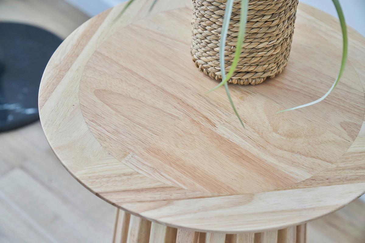 Beistelltisch Naturfarben B: 40 cm - Naturfarben, Design, Holz (40/40/50cm) - MID.YOU