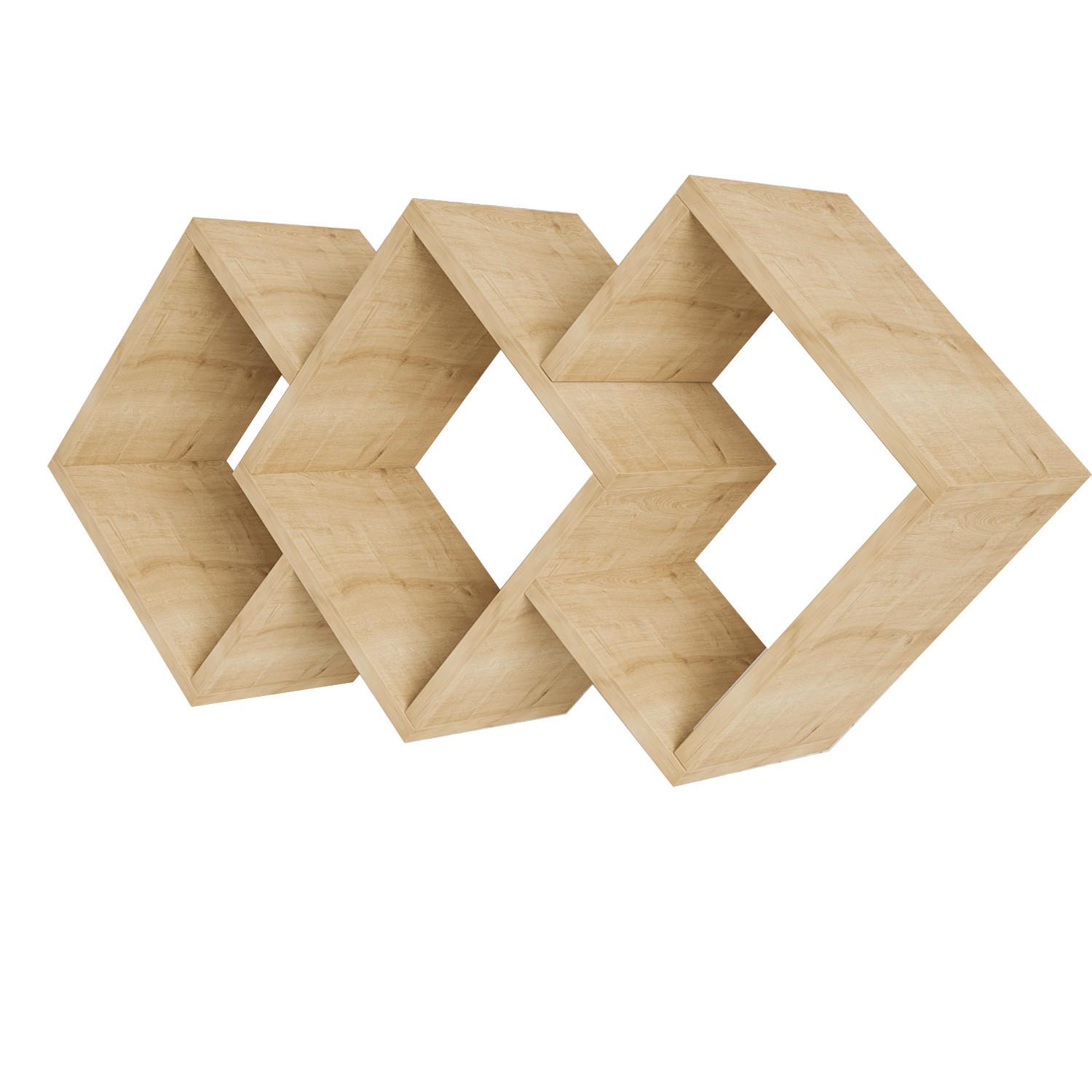 WANDREGAL Galaxy Eiche Dekor B: 102 cm - Eichefarben, Design, Holzwerkstoff (102/42/20cm) - Livetastic