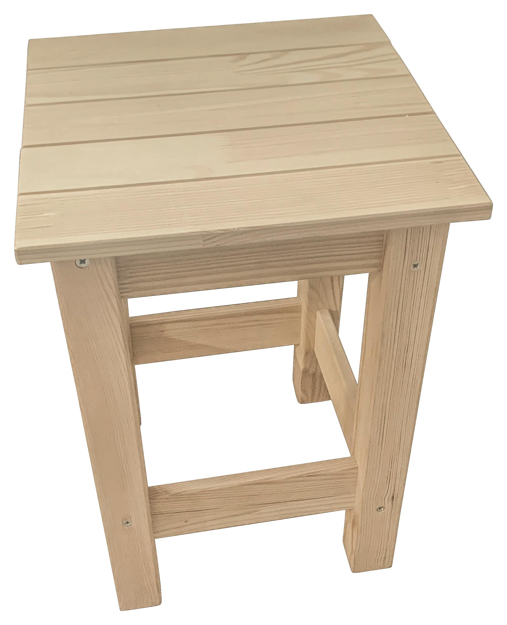 TABURETKA UNI 1 - farba borovice, Konventionell, drevo (33/45/33cm)