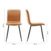 Jedálenská Stolička Elif - hrdzavá/tmavosivá, Moderný, kov/textil (43/86/55cm) - Modern Living