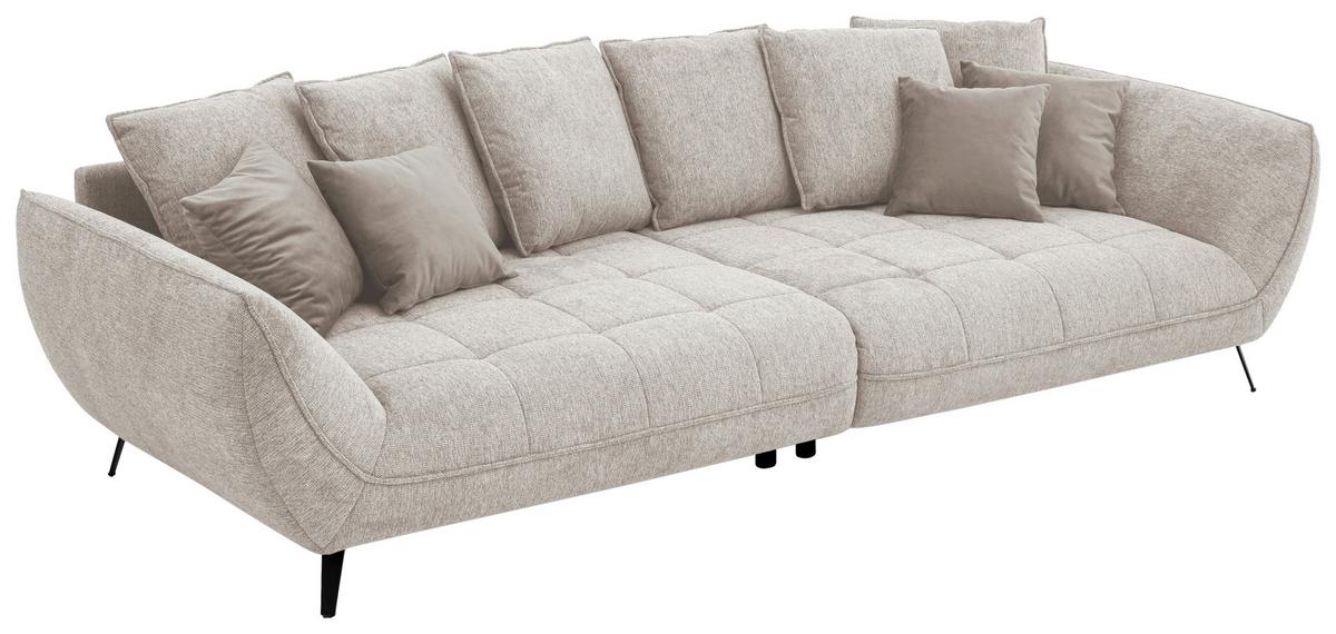 Bigsofa Triton Beige B: 311 Cm - Beige/Schwarz, Design, Textil (311/95/130cm) - Livetastic