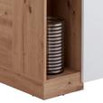 Eckschrank Begehbar mit Regal 120cm Box, Eiche Dekor/Weiß - Eichefarben/Weiß, MODERN, Holzwerkstoff (120/205/150cm) - Ondega