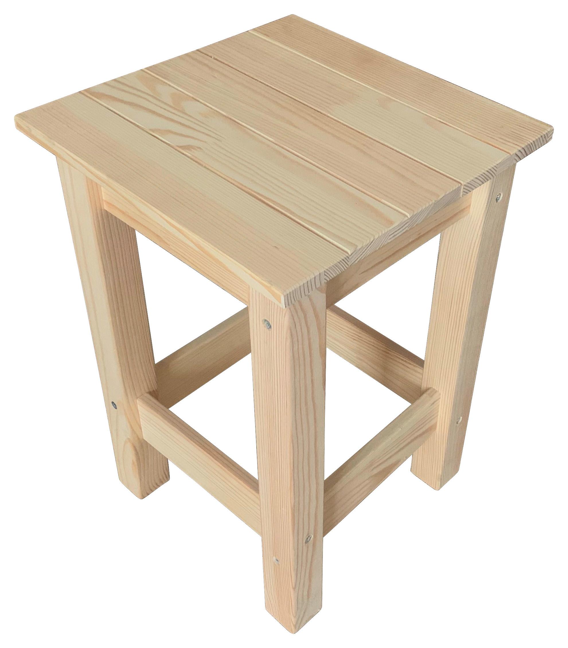 TABURETKA UNI 1 - farba borovice, Konventionell, drevo (33/45/33cm)