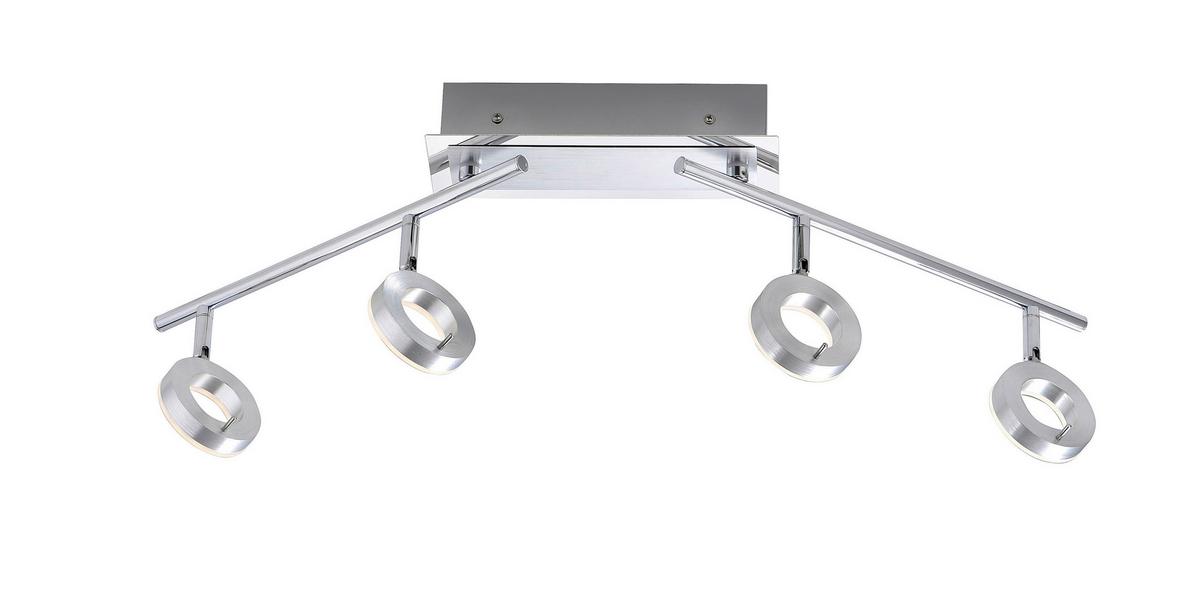 Led-deckenleuchte 6786-96 Sileda - Alufarben, Design, Glas/Metall (94/21/19cm) - Paul Neuhaus