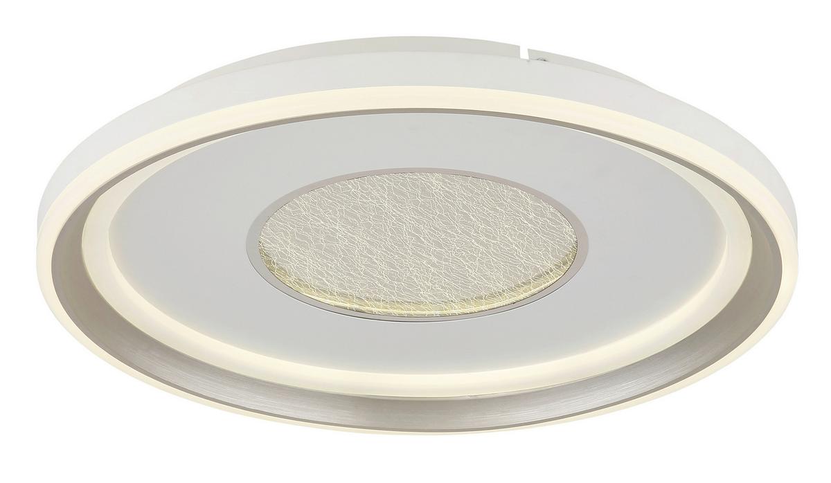 Led-deckenleuchte Eila Weiß Champagner D: 48 Cm - Champagner/Weiß, Design, Kunststoff/Metall (48/7,5cm) - Globo